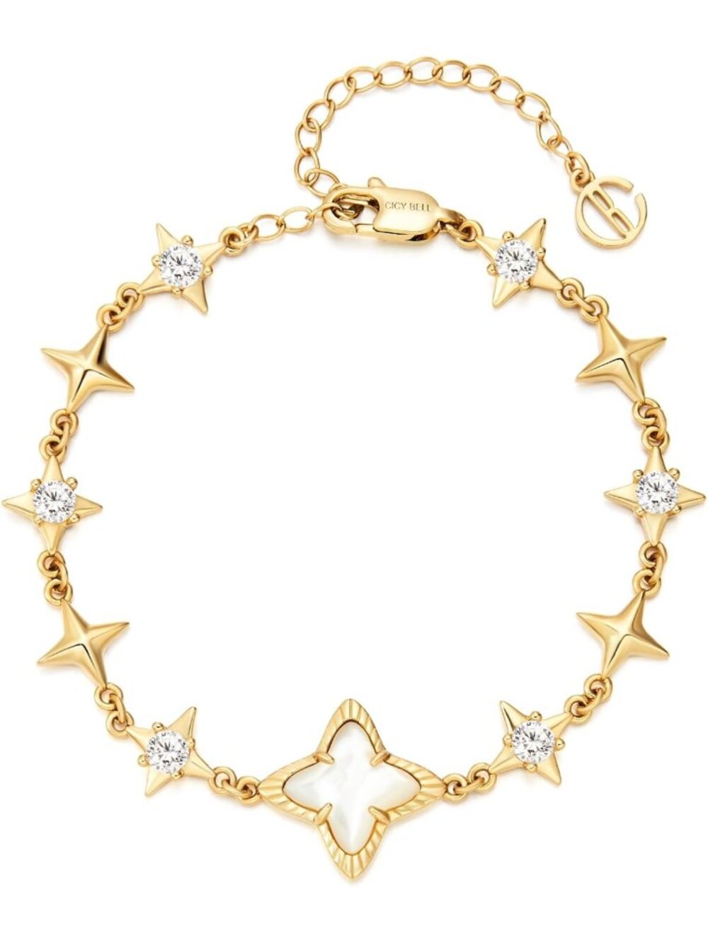 Elegant 18k Gold Plated Adjustable Chain Link Bracelet for Women - Stylish